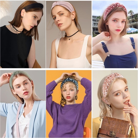 🦋2/$26 Set of 2 pearl knotted headbands - Picture 3 of 5